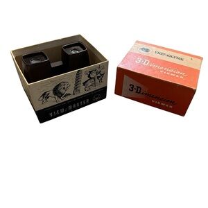 Vintage 1950's Brown View-Master W/Original‎ Box & 9 reels.